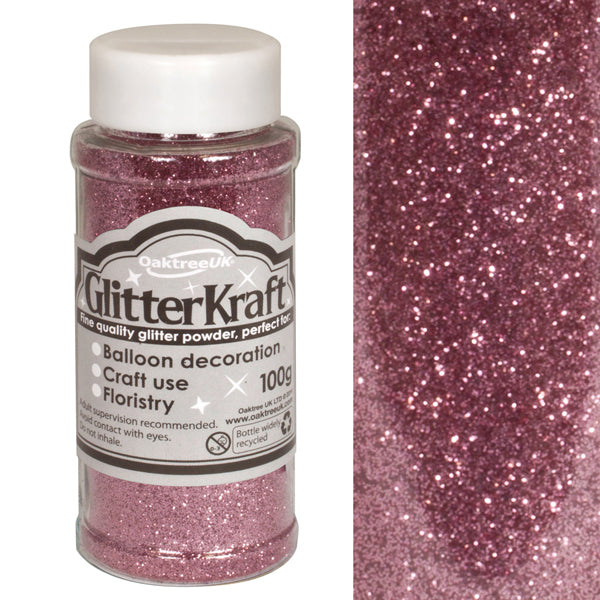 GLITTER KRAFT FINE GLITTER LIGHT PINK No.21 100g BOTTLE