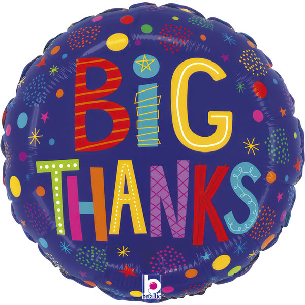 9" ROUND BIG THANKS BLUE FOIL