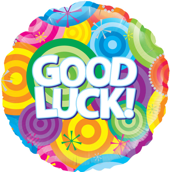 18" GOOD LUCK RAINBOW CIRCLES FOIL