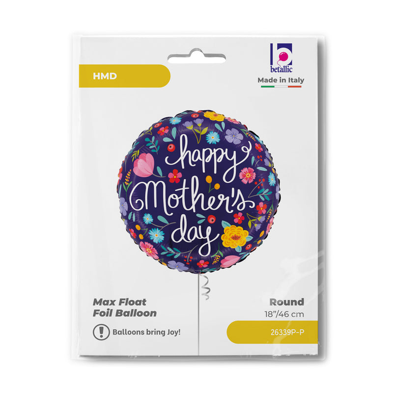 18" MOTHER'S DAY FOLK FLORAL FOIL