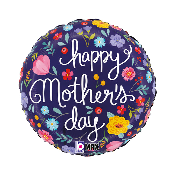 18" MOTHER'S DAY FOLK FLORAL FOIL