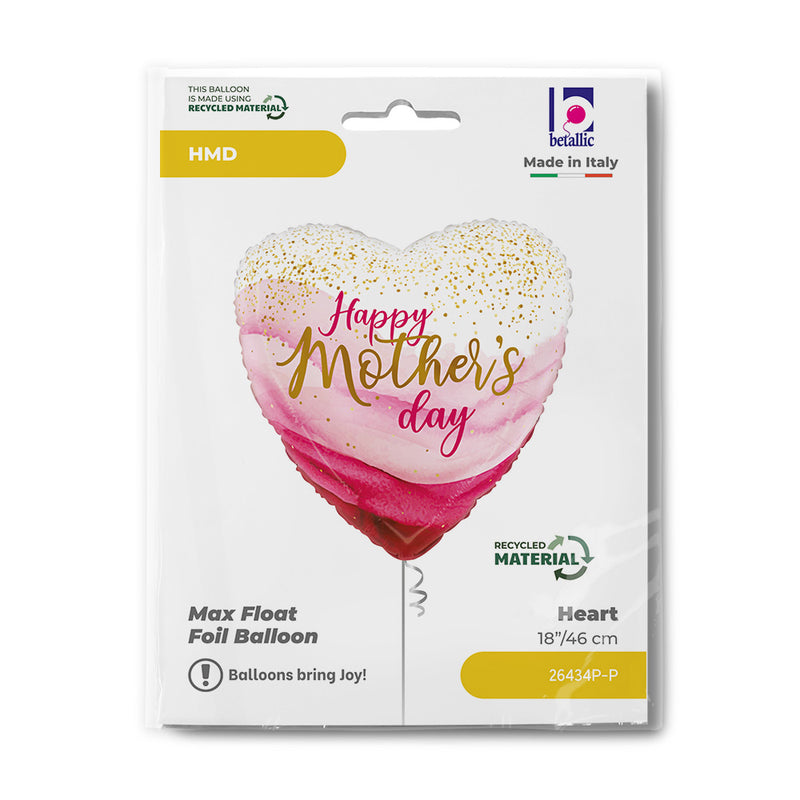 18" HEART MOTHER'S DAY PRETTY PINK FOIL