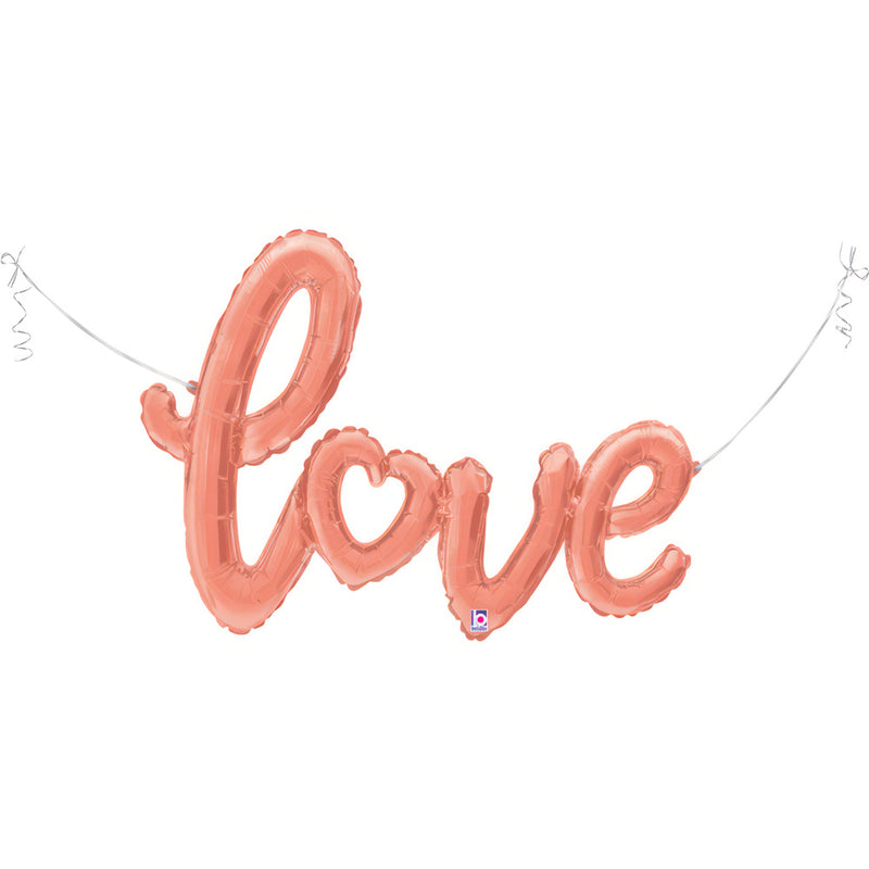 47" ROSE GOLD LOVE SCRIPT FOIL