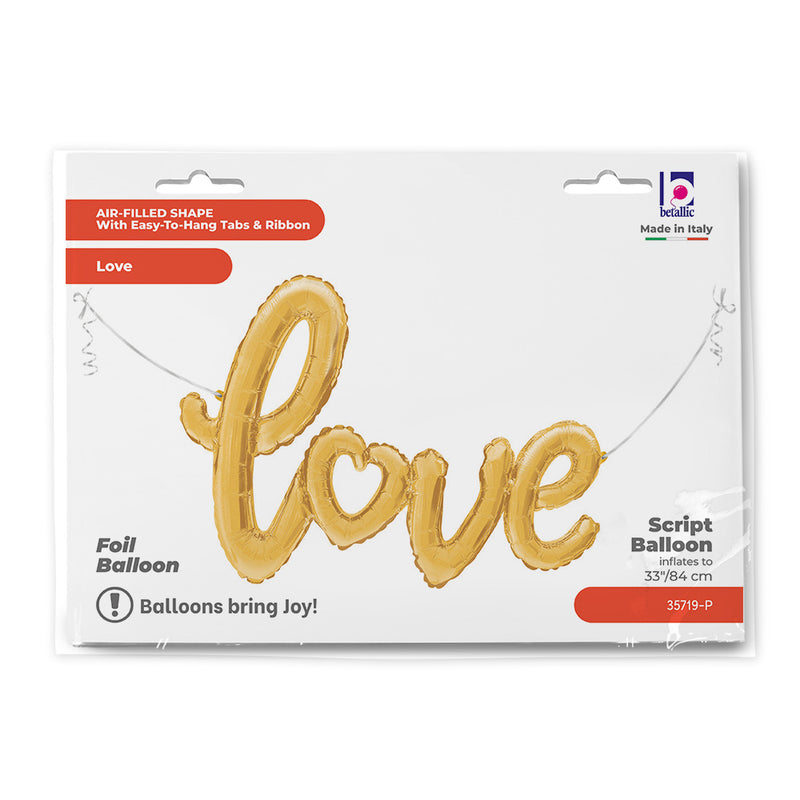 47" GOLD LOVE SCRIPT FOIL