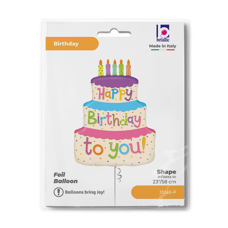 23" HAPPY BIRTHDAY TO YOU BIRTHDAY CAKE FOIL