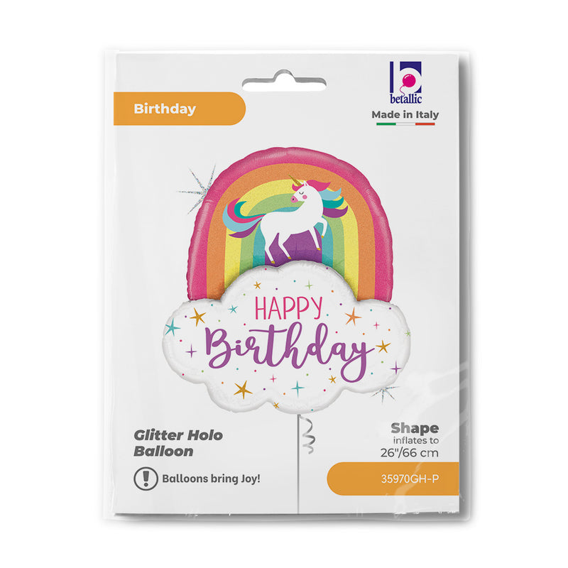 26" UNICORN RAINBOW BIRTHDAY FOIL