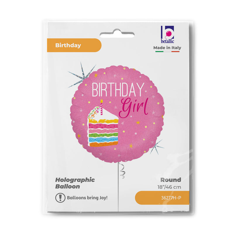 18" BIRTHDAY CAKE GIRL FOIL