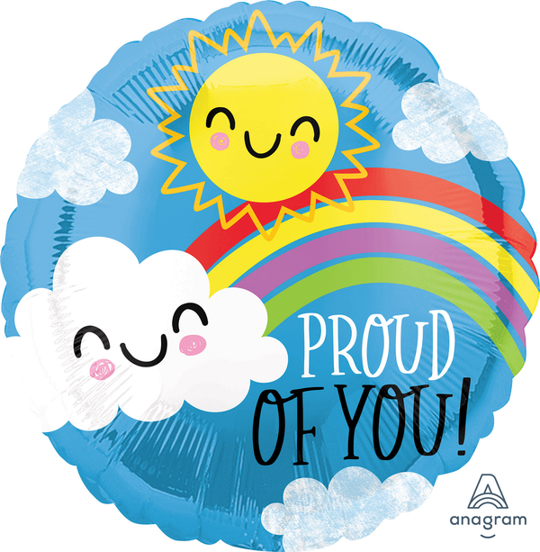 18" PROUD OF YOU HAPPY SUN & CLOUD FOIL