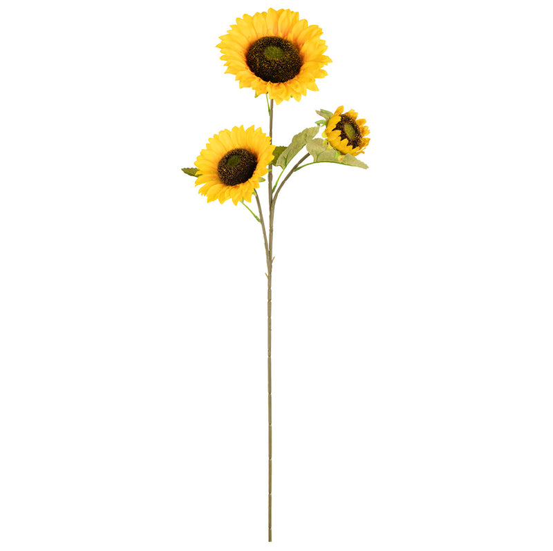 FLORAL: ELEGANZA SUNFLOWER SPRAY X 3 LARGE