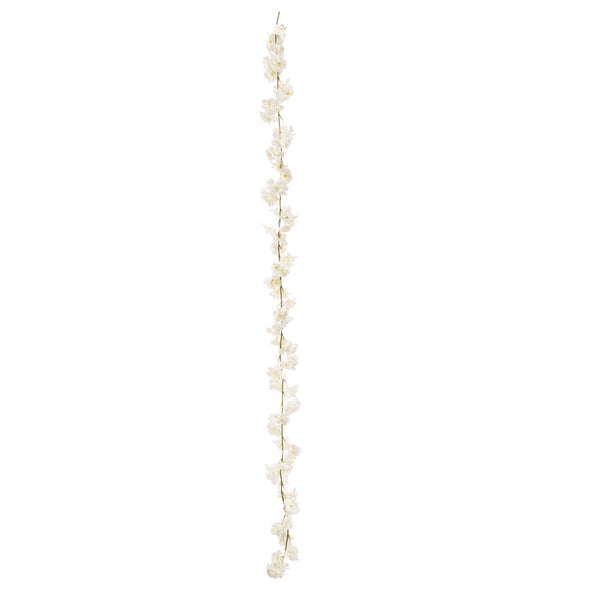 FLORAL: ELEGANZA CHERRY BLOSSOM GARLAND 1.8M WHITE