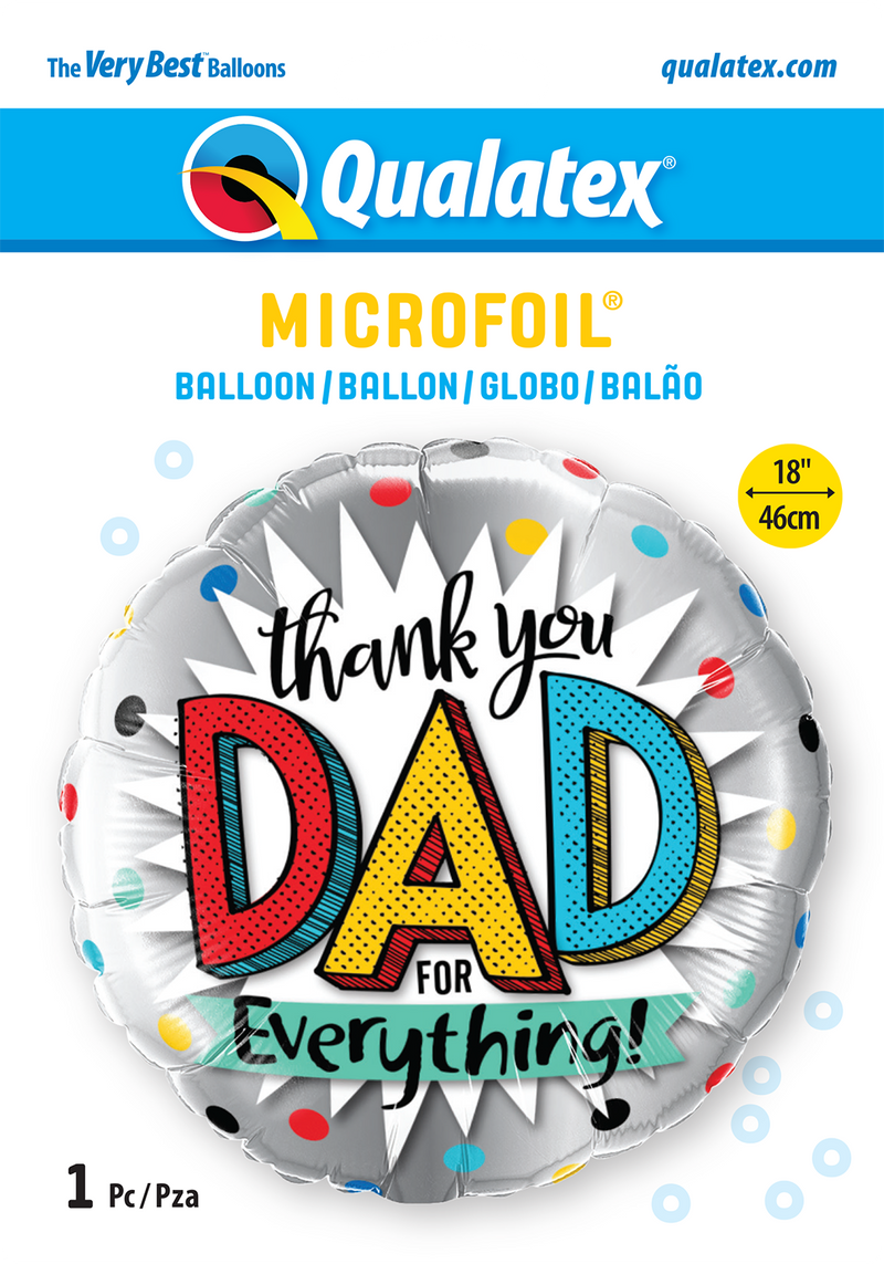 18" ROUND THANK YOU DAD FOR EVERYTHING! FOIL