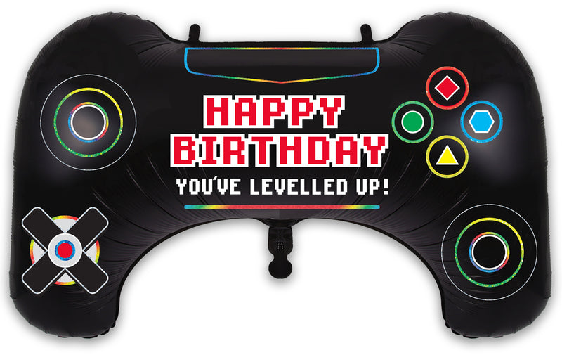 22" GAME CONTROLLER BIRTHDAY HOLOGRAPHIC SHAPE FOIL