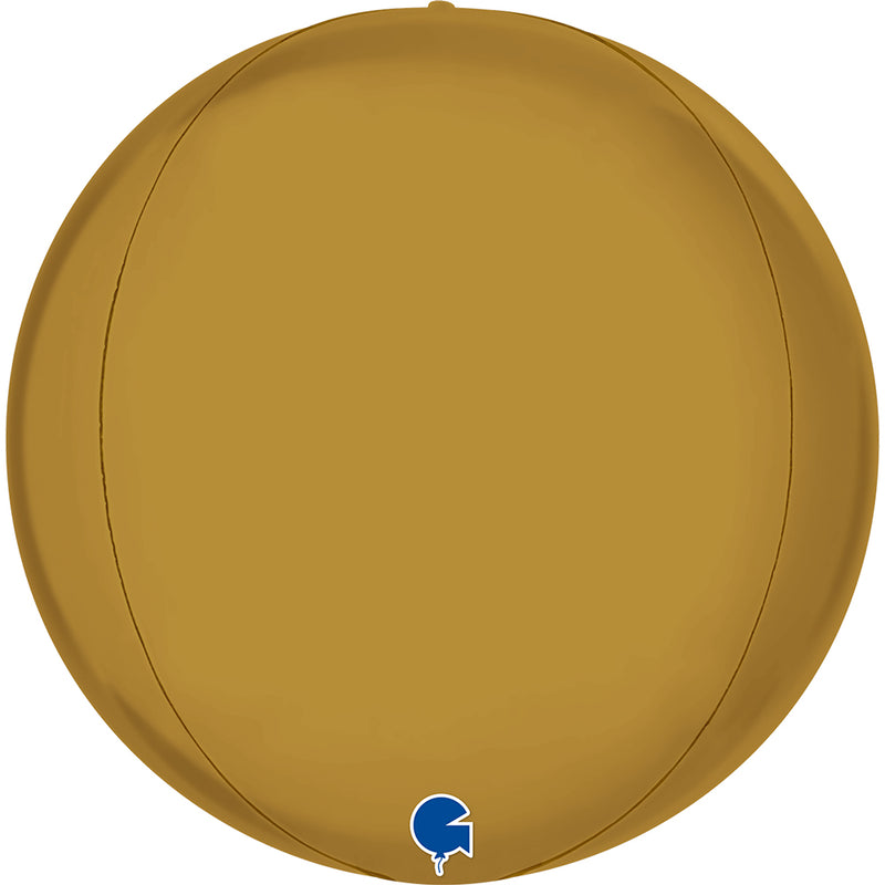 15" GLOBE SATIN GOLD 4D FOIL