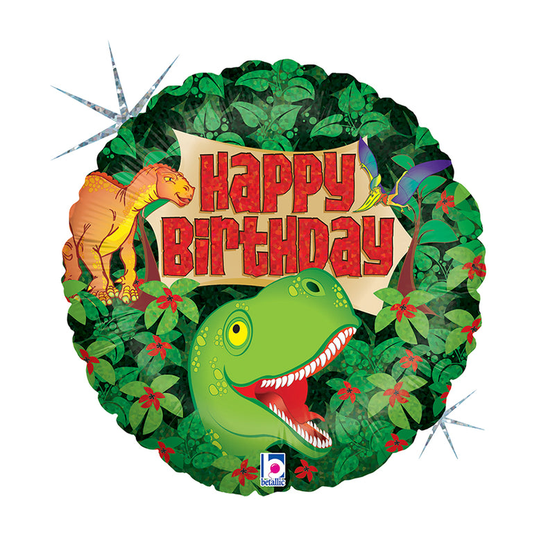 18" DINOSAUR BIRTHDAY HOLOGRAPHIC FOIL