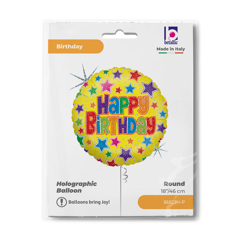 18" BOLD STARS BIRTHDAY FOIL