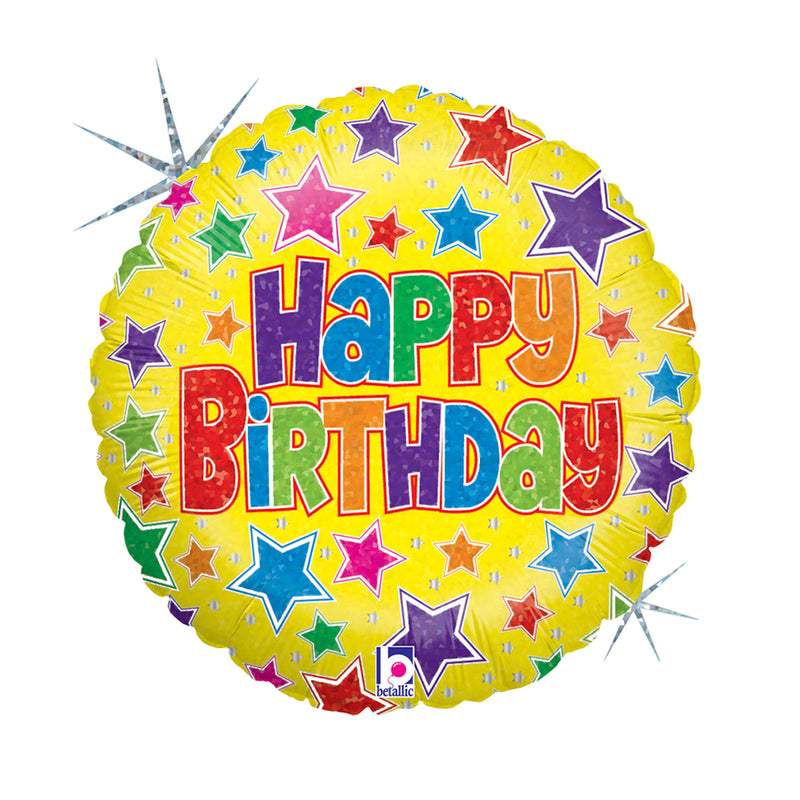 18" BOLD STARS BIRTHDAY FOIL