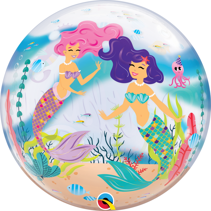 22" SINGLE BUBBLE MERMAID BIRTHDAY PARTY