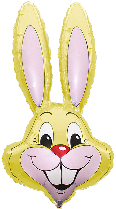 35" PASTEL YELLOW RABBIT HEAD FOIL