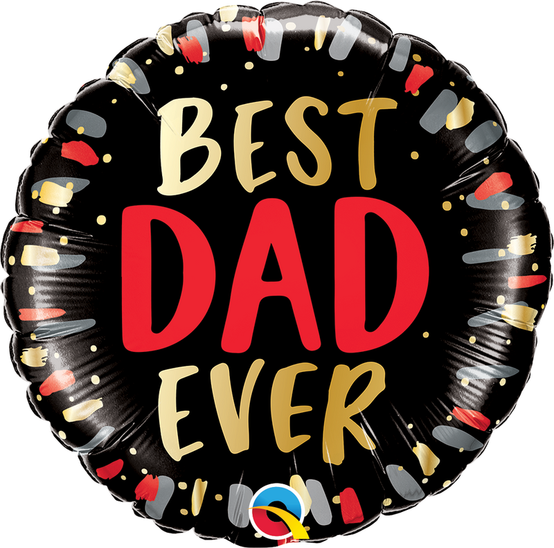 18" ROUND BEST DAD EVER FOIL