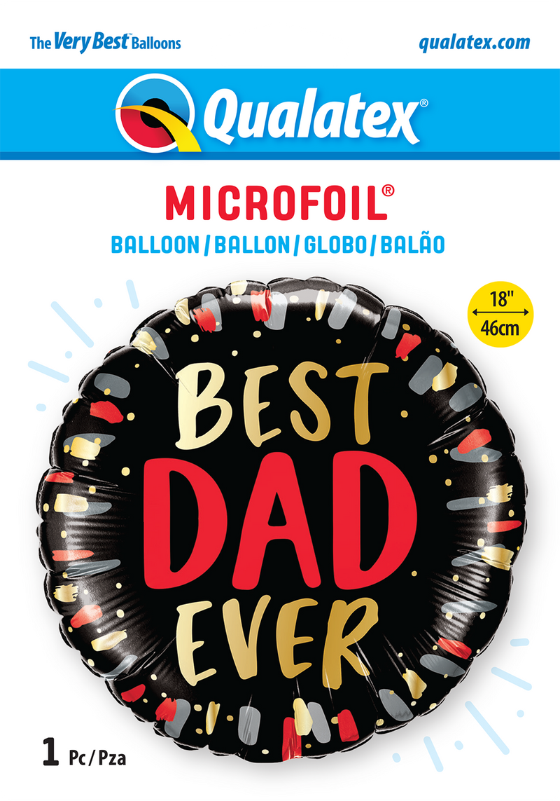 18" ROUND BEST DAD EVER FOIL