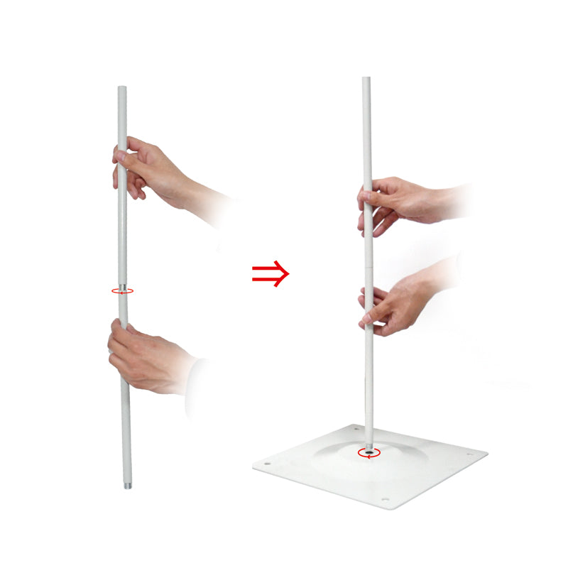 BALLOON COLUMN STAND, BASE PLATE & POLES 1.8m