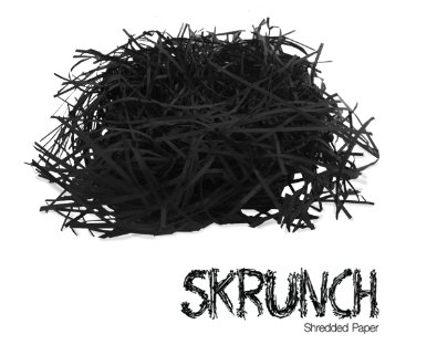 SHREDDED PAPER BLACK (500 GRAM PACK)