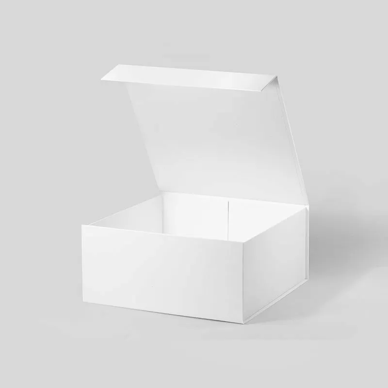 BOX: MEDIUM SQUARE WHITE MAGNETIC GIFT BOX (PACK OF 10)