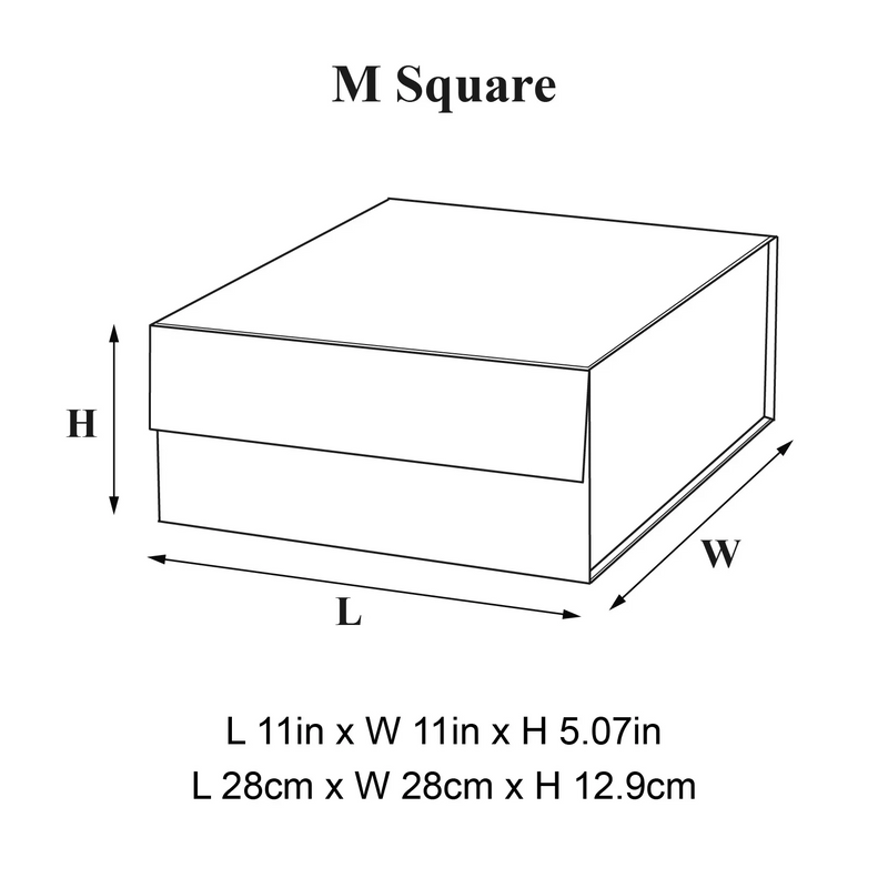 BOX: MEDIUM SQUARE WHITE MAGNETIC GIFT BOX (PACK OF 10)