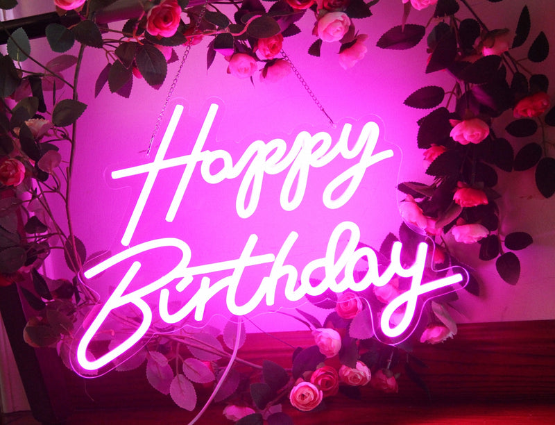 NEON SIGN: HAPPY BIRTHDAY NEON SIGN PINK