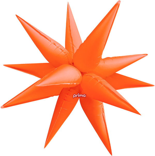 40" STARBURST ELECTRIC ORANGE FOIL