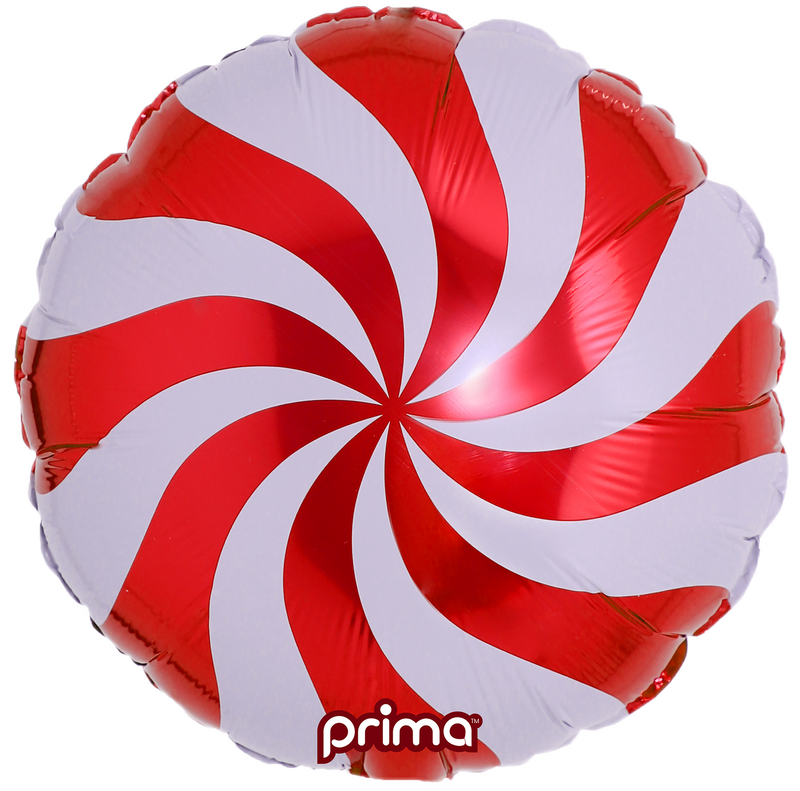 18" ALUMINIUM CANDY SWIRL RED FOIL