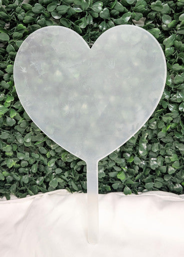 CAKE TOPPER HEART BLANK