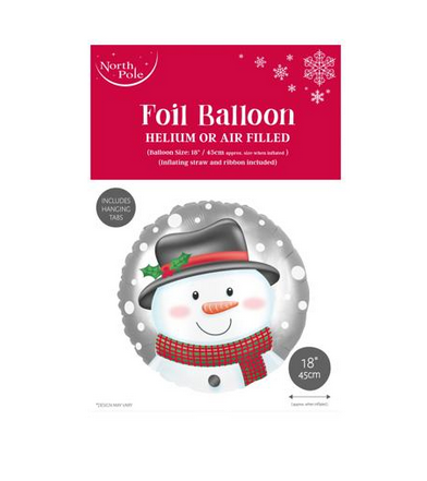 18" SNOWMAN HEAD FOIL