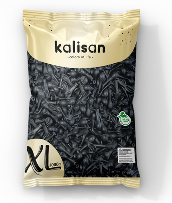 5" KALISAN STANDARD BLACK LATEX (1,000 PER BAG)