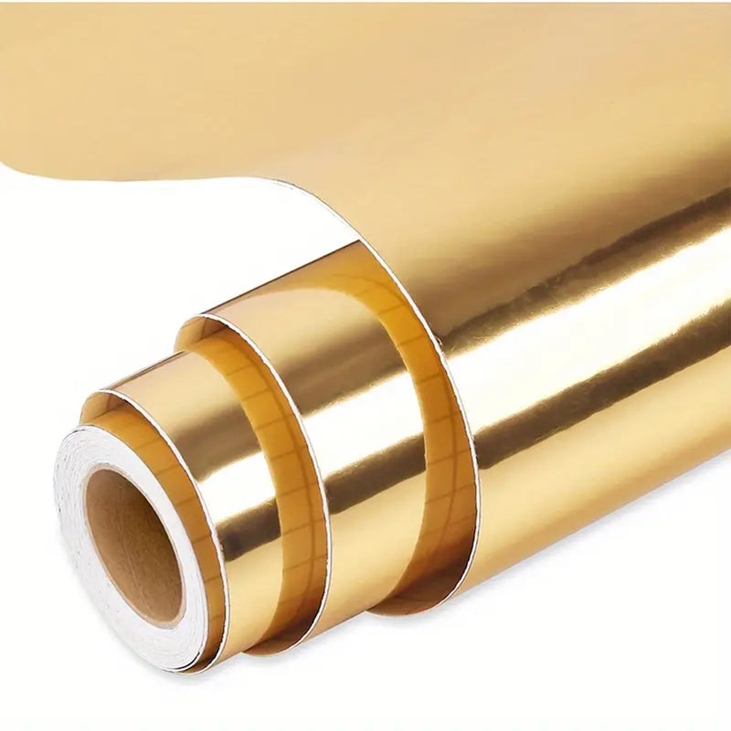 VINYL: CHROME METALLIC ADHESIVE VINYL LIGHT GOLD (30.5cm / 5Ft)