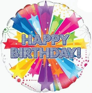 18" BRIGHT STAR BIRTHDAY HOLOGRAPHIC FOIL