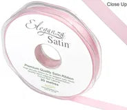 ELEGANZA DOUBLE FACES SATIN RIBBON LIGHT PINK No.21 10MM X 20M