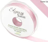 ELEGANZA DOUBLE FACED SATIN RIBBON LIGHT PINK No.21 15MM X20M