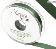 ELEGANZA DOUBLE FACED SATIN RIBBON SAGE GREEN No.51 15MM X 20M