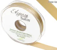 ELEGANZA DOUBLE FACED SATIN RIBBON GOLD No. 35 15MM X 20M