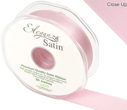 ELEGANZA DOUBLE FACED SATIN LIGHT PINK NO.21 25MM X 20M