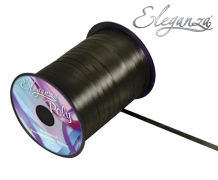 ELEGANZA POLY CURLING RIBBON BLACK (500 YARDS)