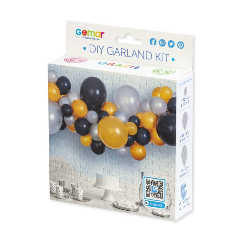 DIY GARLAND KIT BLACK, SILVER, GOLD