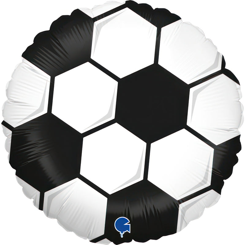 9" ROUND SOCCER BALL WHITE FOIL