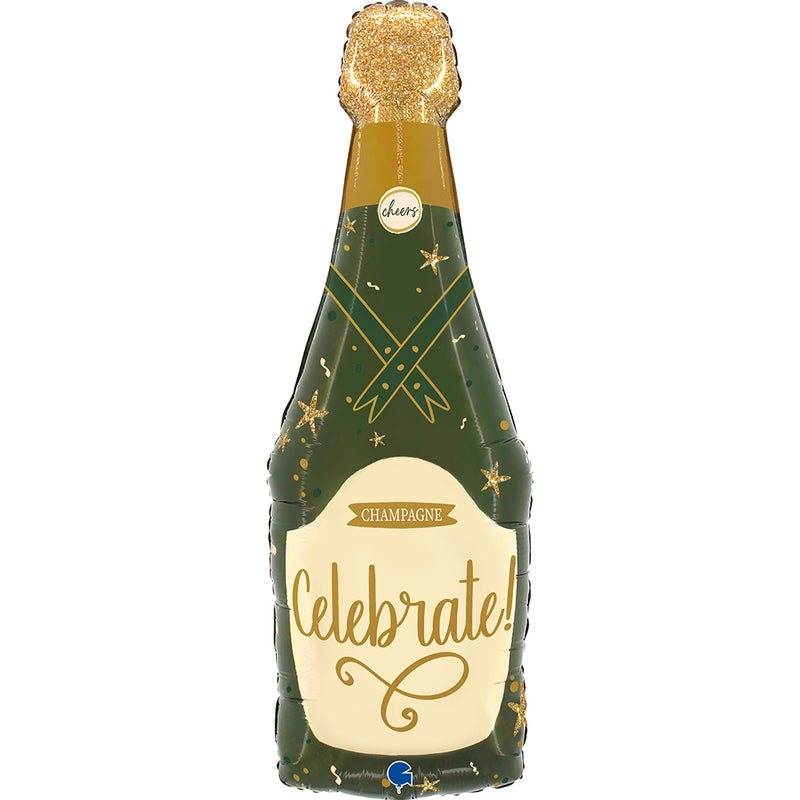 37" SPARKLE CELEBRATE CHAMPAGNE BOTTLE FOIL