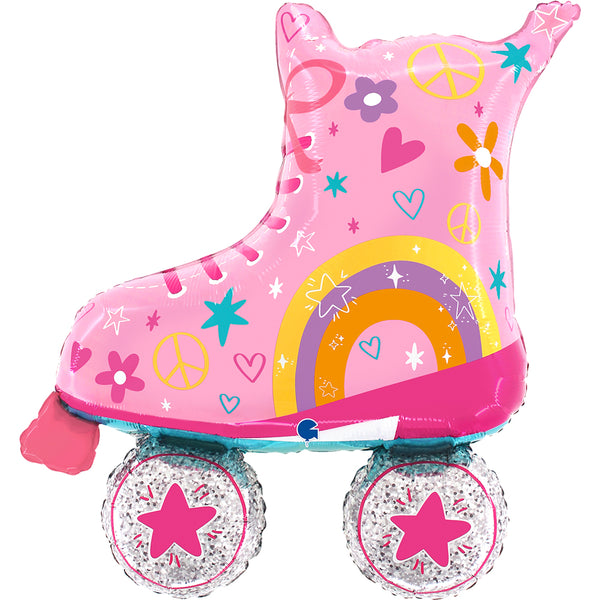 33" PINK ROLLER SKATES FOIL