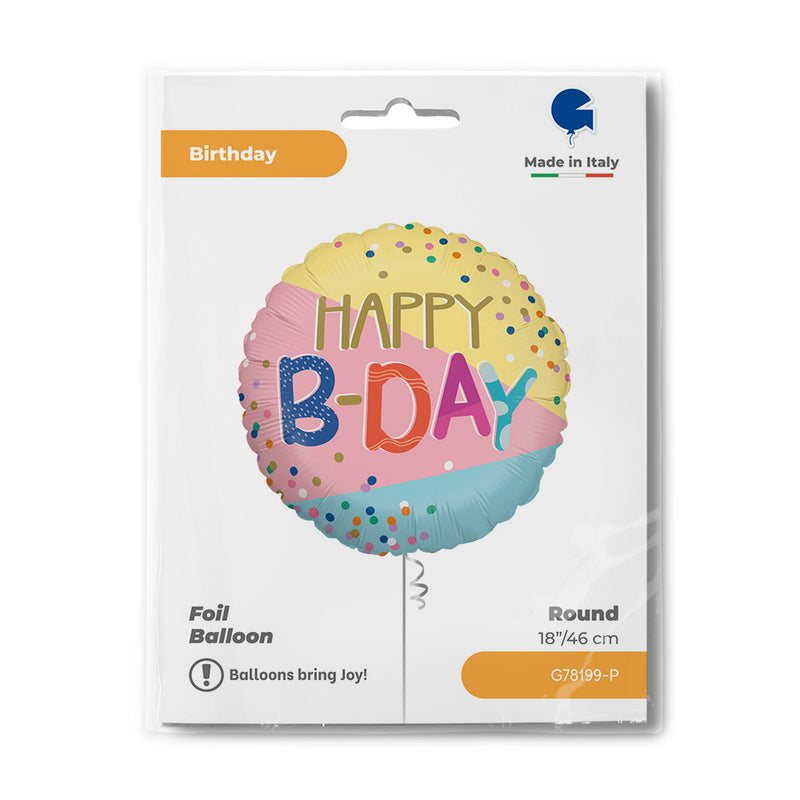 18" FUNKY DOTS BIRTHDAY FOIL