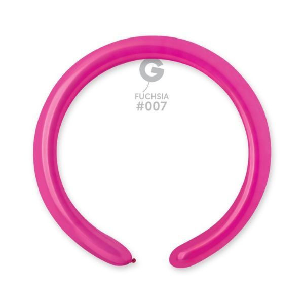 260G GEMAR MODELLING BALLOONS FUCHSIA #007 LATEX (100 PER PACK)