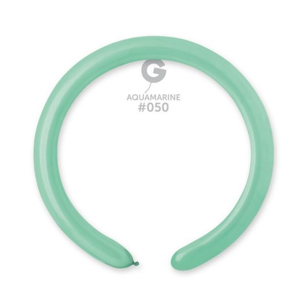 260G GEMAR MODELLING BALLOONS AQUAMARINE #050 LATEX (100 PER PACK)