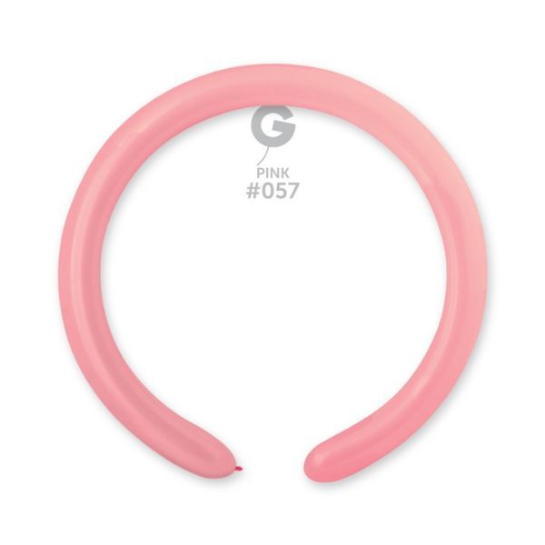 260G GEMAR MODELLING BALLOONS PINK #057 LATEX (100 PER PACK)